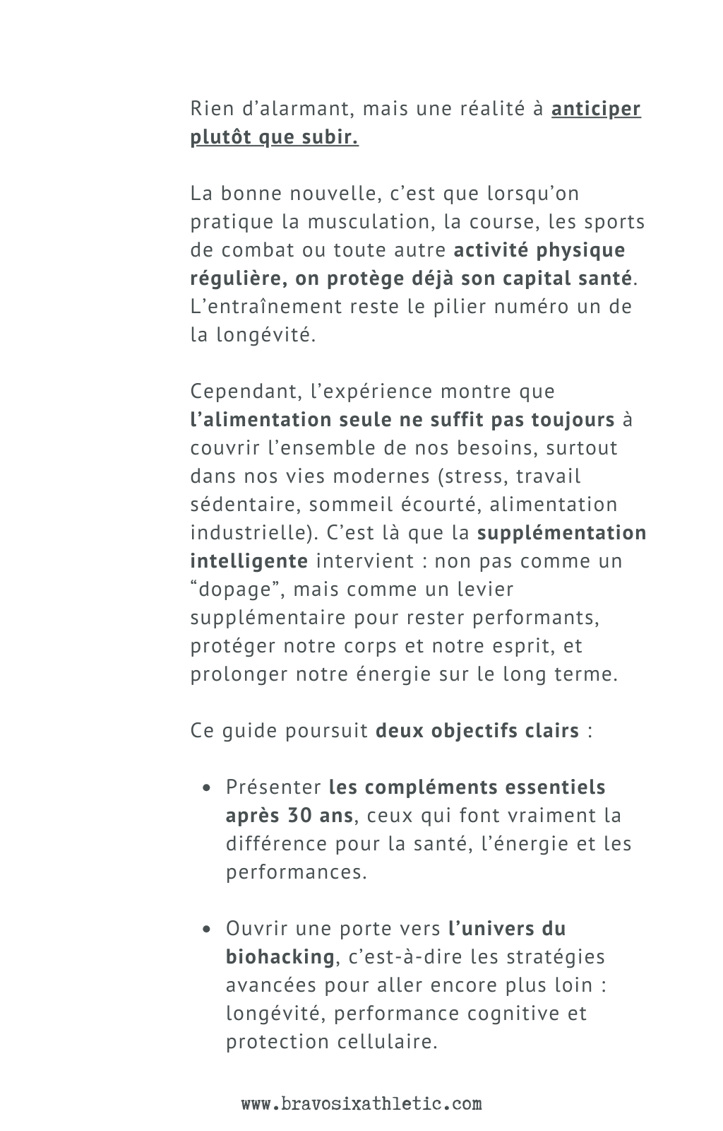 GUIDE ESSENTIEL DES COMPLEMENTS - HOMME 30+